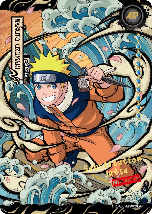 Naruto Uzumaki NRSA02-AR-009L4 card from Chapter Jin Series 2