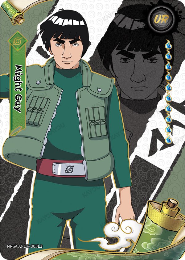 Might Guy NRSA02-UR-005L3 card from Chapter Jin Series 2