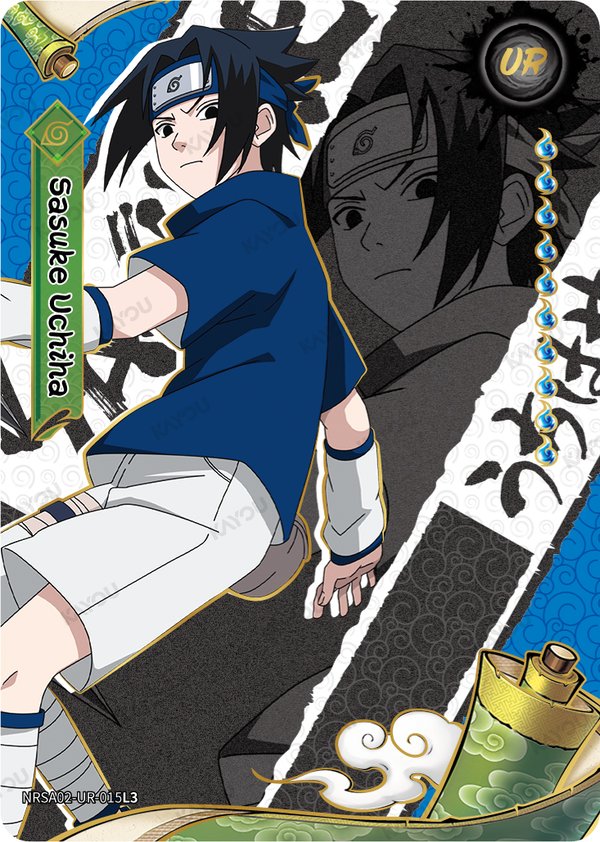 Sasuke Uchiha NRSA02-UR-015L3 card from Chapter Jin Series 2