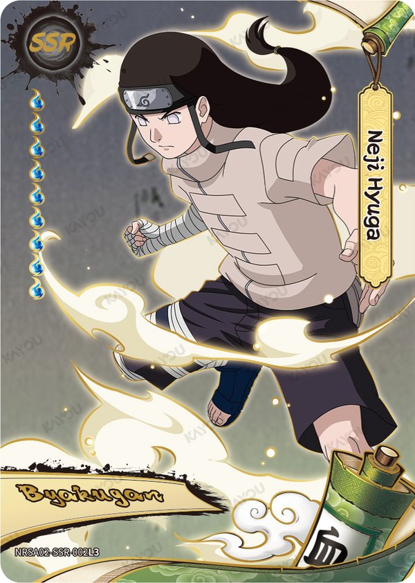Neji Hyuga NRSA02-SSR-002L3 card from Chapter Jin Series 2
