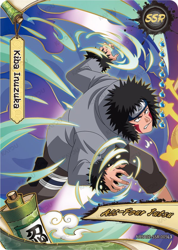 Kiba Inuzuka NRSA02-SSR-005L3 card from Chapter Jin Series 2
