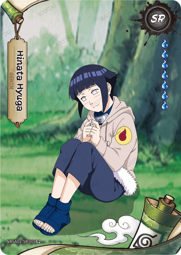 Hinata Hyuga NRSA02-SR-001L2 card from Chapter Jin Series 2
