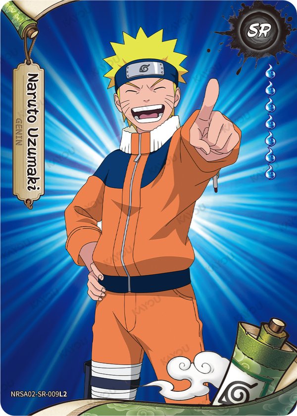 Naruto Uzumaki NRSA02-SR-009L2 card from Chapter Jin Series 2