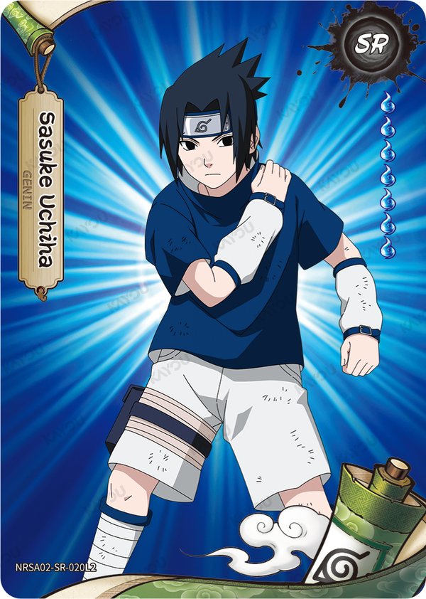 Sasuke Uchiha NRSA02-SR-020L2 card from Chapter Jin Series 2