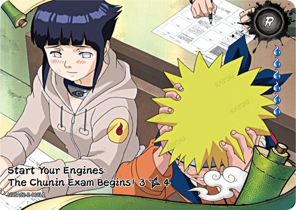 Start Your Engines: The Chunin Exam Begins! 3/4 NRSA02-R-008L1 card from Chapter Jin Series 2
