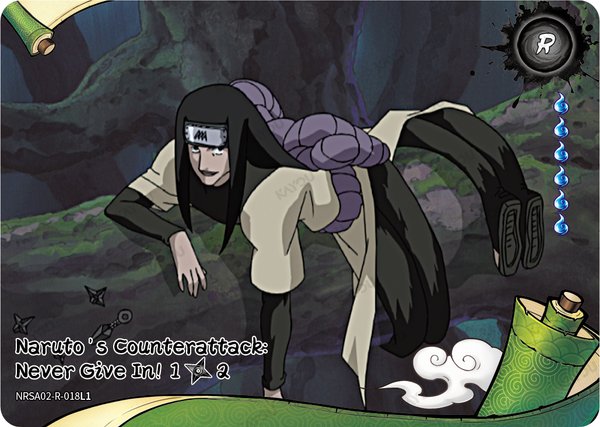 Naruto's Counterattack: Never Give In! 1/2 NRSA02-R-018L1 card from Chapter Jin Series 2