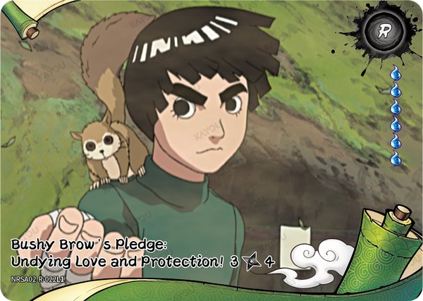 Bushy Brow's Pledge: Undying Love and Protection! 3/4 NRSA02-R-022L1 card from Chapter Jin Series 2