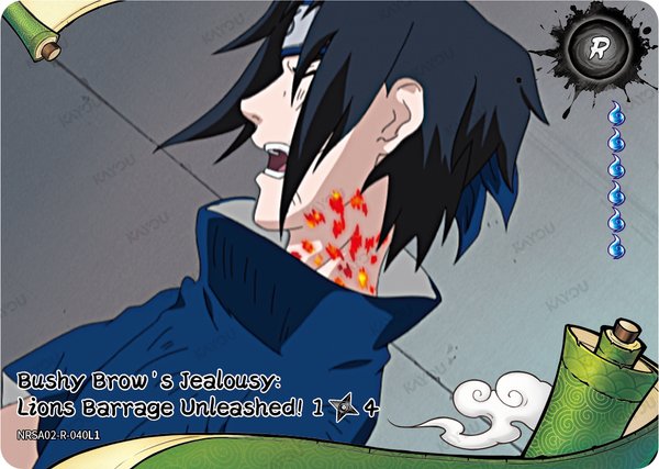 Bushy Brow's Jealousy: Lions Barrage Unleashed! 1/4 NRSA02-R-040L1 card from Chapter Jin Series 2