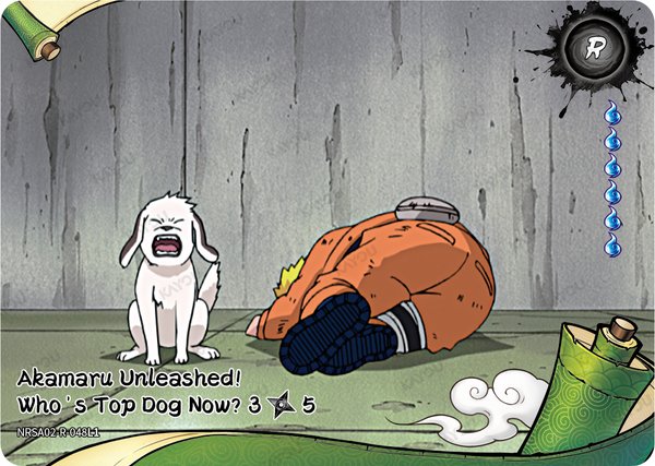 Akamaru Unleashed! Who's Top Dog Now? 3/5 NRSA02-R-048L1 card from Chapter Jin Series 2