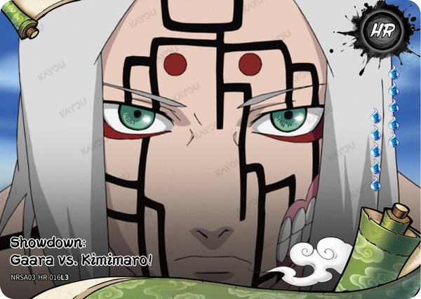 Showdown: Gaara vs. Kimimaro! NRSA03-HR-016L3 card from Chapter Jin Series 3