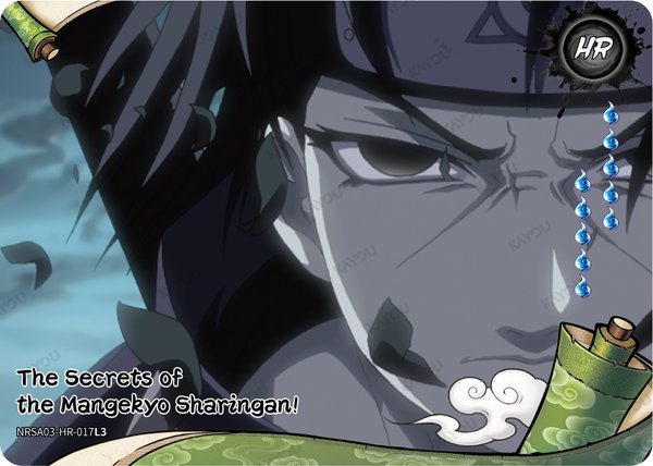 The Secrets of the Mangekyo Sharingan! NRSA03-HR-017L3 card from Chapter Jin Series 3