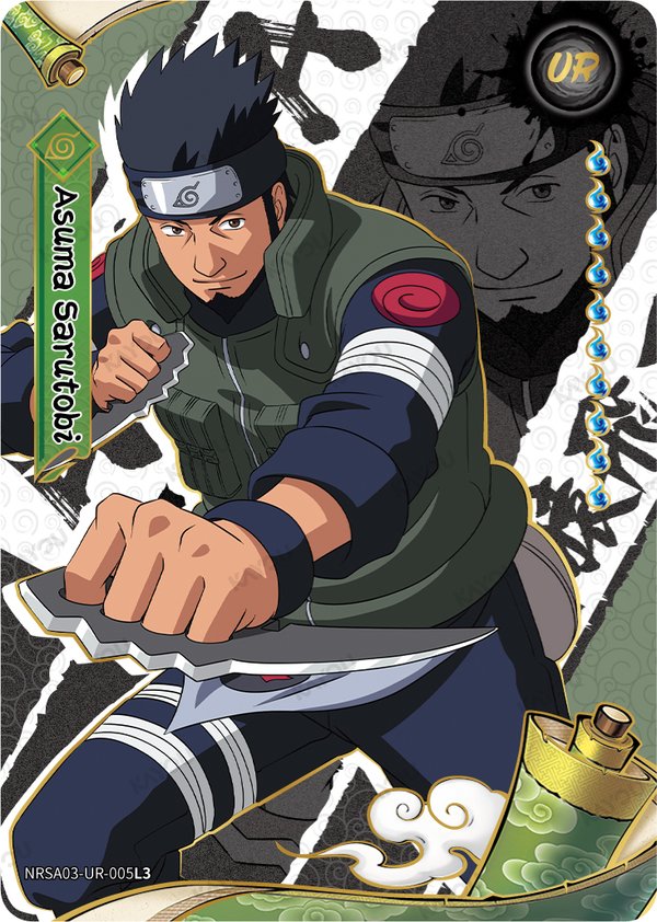 Asuma Sarutobi NRSA03-UR-005L3 card from Chapter Jin Series 3