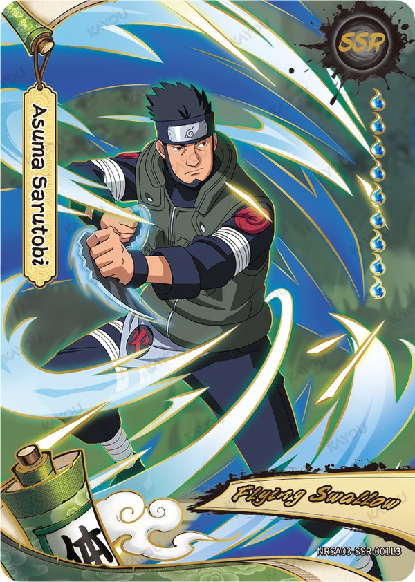 Asuma Sarutobi NRSA03-SSR-001L3 card from Chapter Jin Series 3