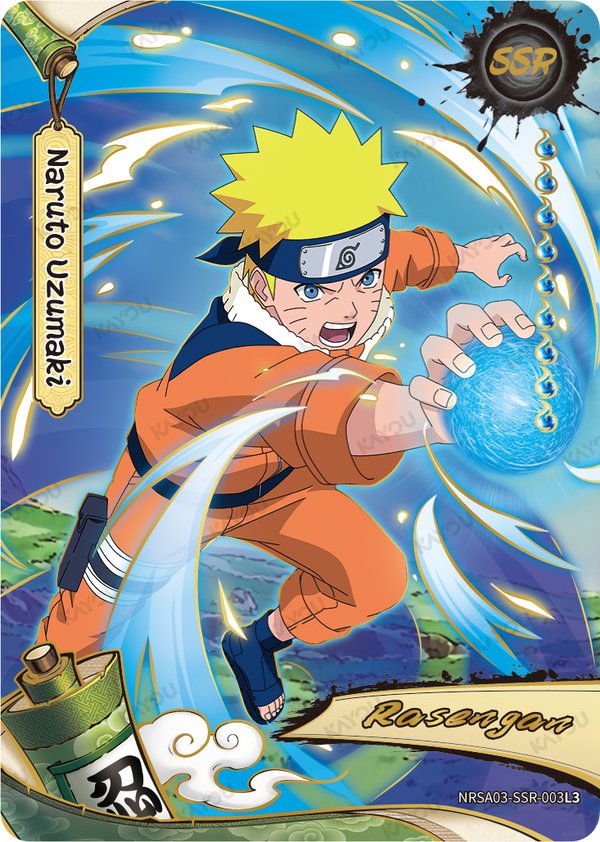 Naruto Uzumaki NRSA03-SSR-003L3 card from Chapter Jin Series 3