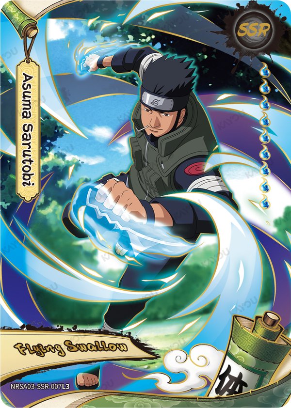 Asuma Sarutobi NRSA03-SSR-007L3 card from Chapter Jin Series 3