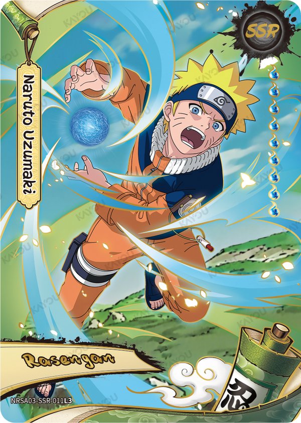 Naruto Uzumaki NRSA03-SSR-011L3 card from Chapter Jin Series 3