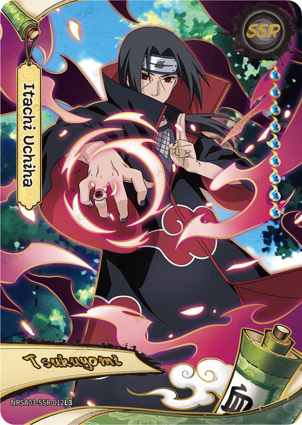 Itachi Uchiha NRSA03-SSR-012L3 card from Chapter Jin Series 3