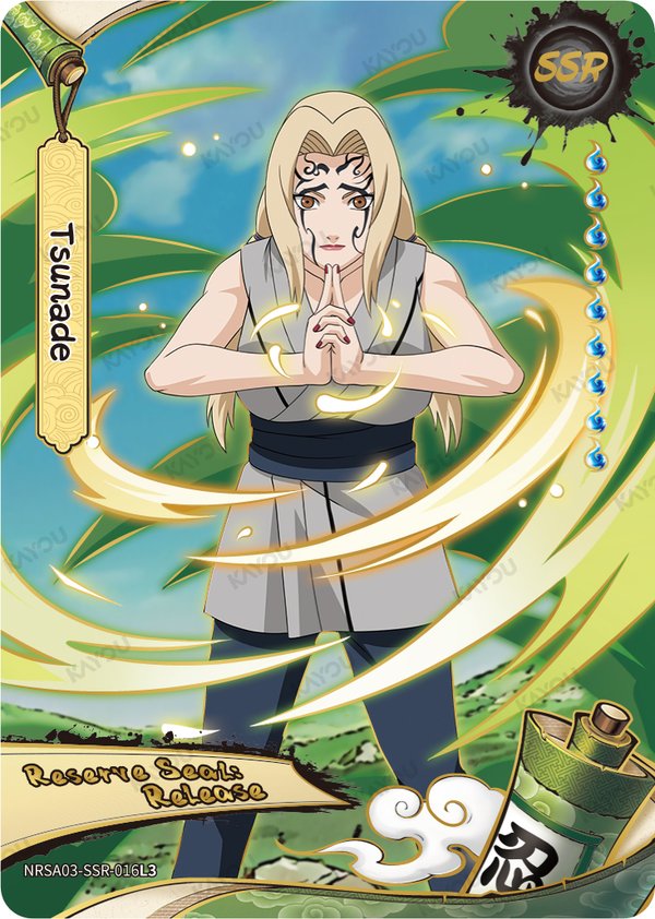 Tsunade NRSA03-SSR-016L3 card from Chapter Jin Series 3