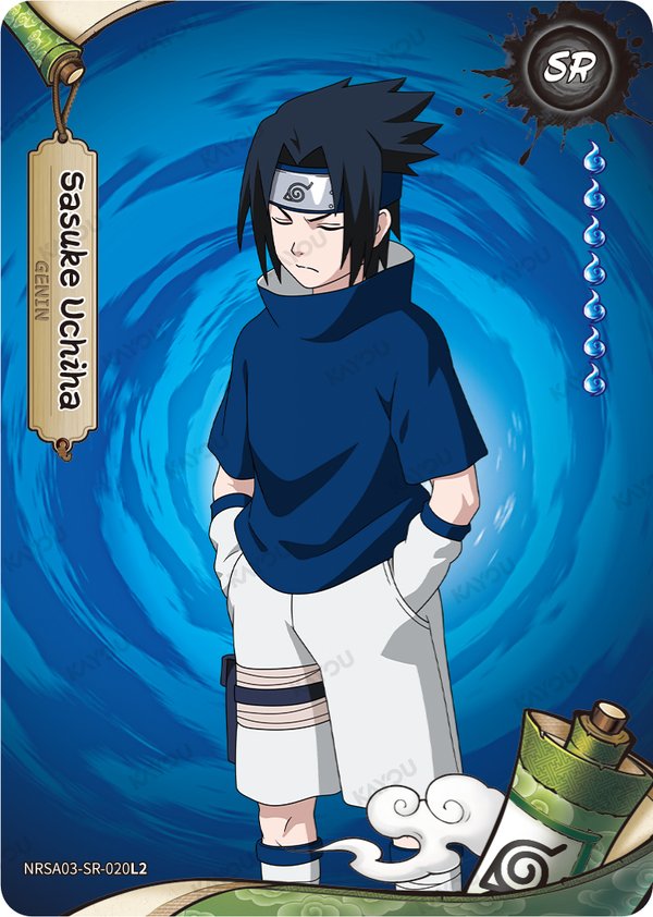 Sasuke Uchiha NRSA03-SR-020L2 card from Chapter Jin Series 3
