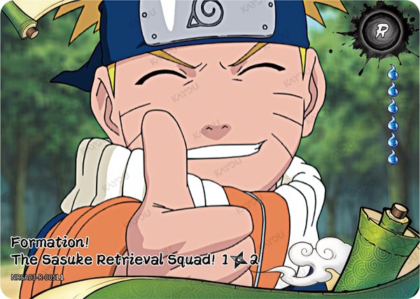Formation! The Sasuke Retrieval Squad! 1/2 NRSA03-R-005L1 card from Chapter Jin Series 3