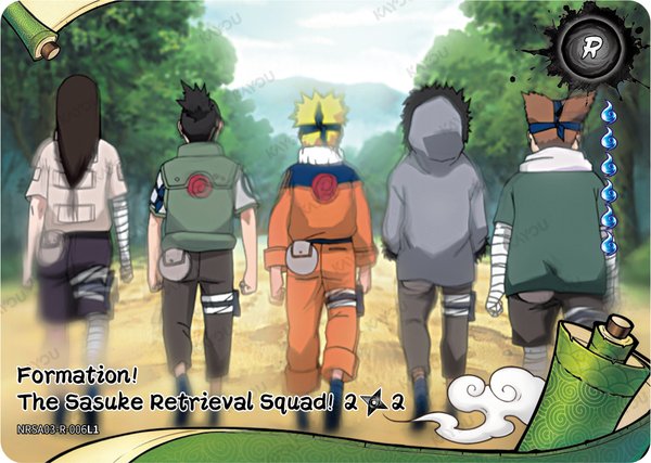 Formation! The Sasuke Retrieval Squad! 2/2 NRSA03-R-006L1 card from Chapter Jin Series 3