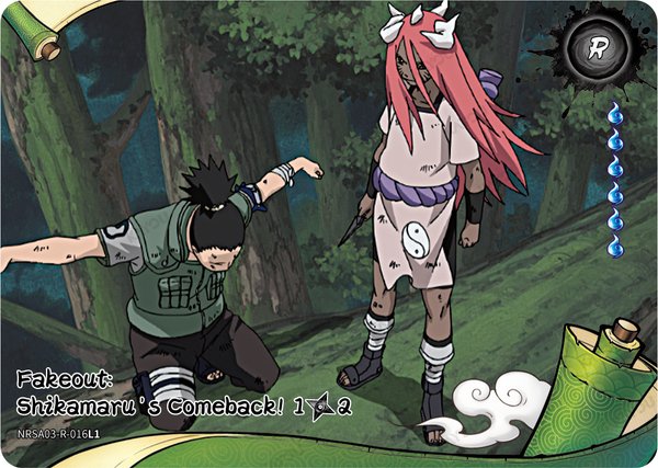 Fakeout: Shikamaru's Comeback! 1/2 NRSA03-R-016L1 card from Chapter Jin Series 3