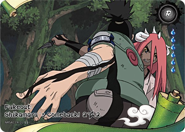 Fakeout: Shikamaru's Comeback! 2/2 NRSA03-R-017L1 card from Chapter Jin Series 3