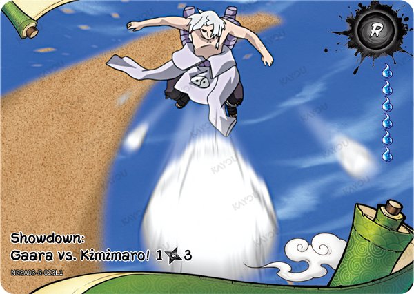 Showdown: Gaara vs. Kimimaro! 1/3 NRSA03-R-023L1 card from Chapter Jin Series 3