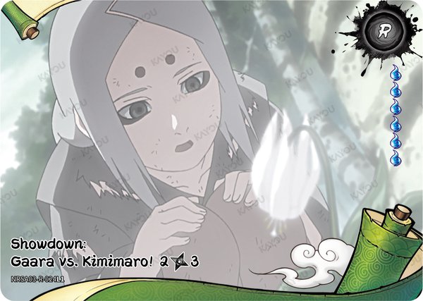 Showdown: Gaara vs. Kimimaro! 2/3 NRSA03-R-024L1 card from Chapter Jin Series 3