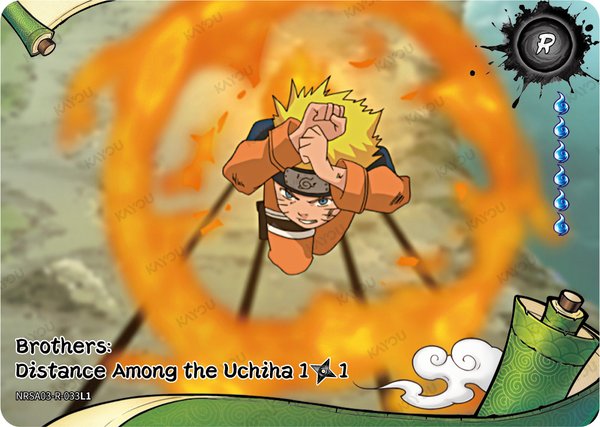 Brothers: Distance Among the Uchiha 1/1 NRSA03-R-033L1 card from Chapter Jin Series 3
