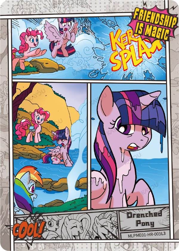 Drenched Pony MLPME01-HR-003L3 card from Moon Edition Series 1