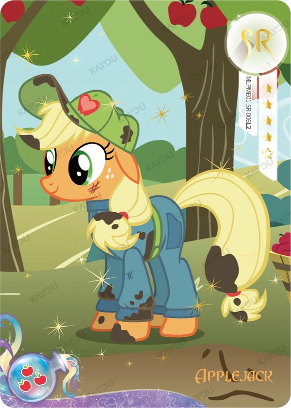 Applejack MLPME01-SR-006L2 card from Moon Edition Series 1