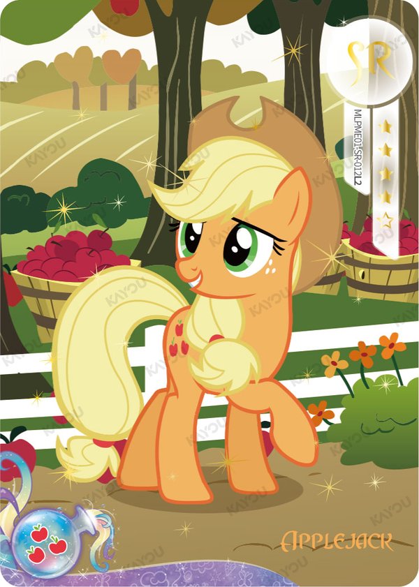 Applejack MLPME01-SR-012L2 card from Moon Edition Series 1