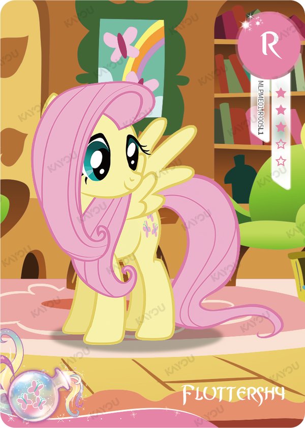 Fluttershy MLPME01-R-005L1 card from Moon Edition Series 1