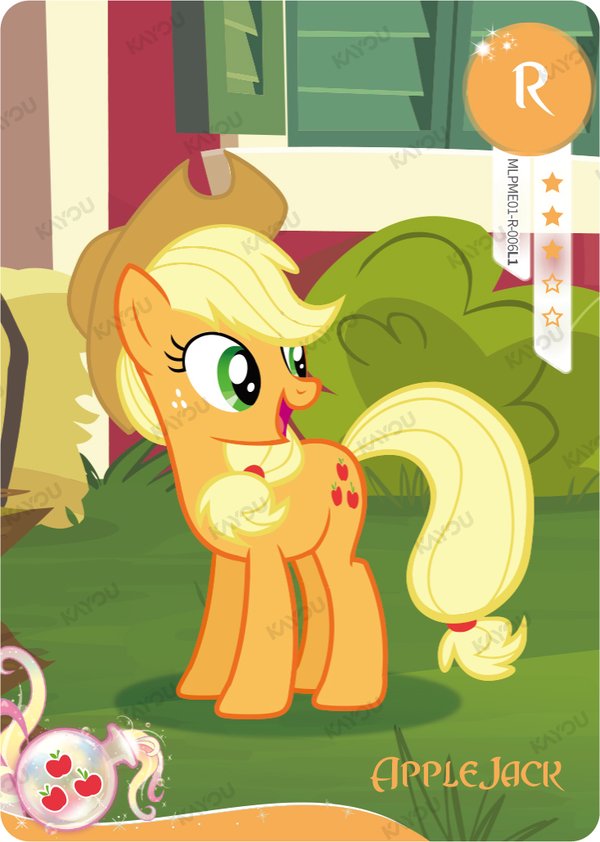 Applejack MLPME01-R-006L1 card from Moon Edition Series 1