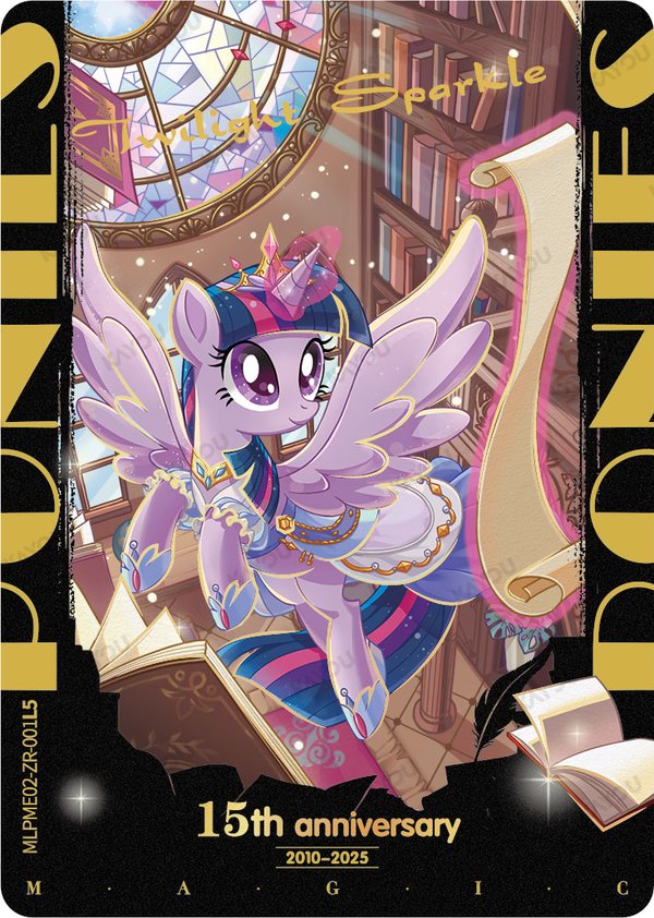 Twilight Sparkle MLPME02-ZR-001L5 card from Moon Edition Series 2