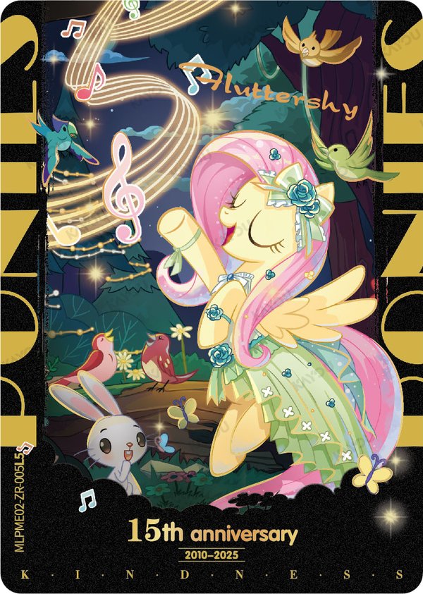 Fluttershy MLPME02-ZR-005L5 card from Moon Edition Series 2