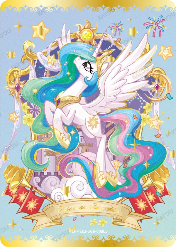 Princess Celestia MLPME02-SGR-008L5 card from Moon Edition Series 2