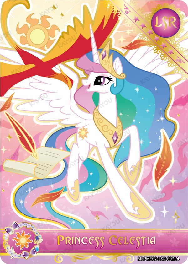 Princess Celestia MLPME02-LSR-007L4 card from Moon Edition Series 2