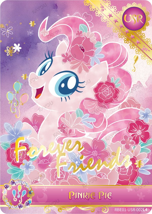 Pinkie Pie RBE01-USR-002L4 card from Rainbow Edition Series 1