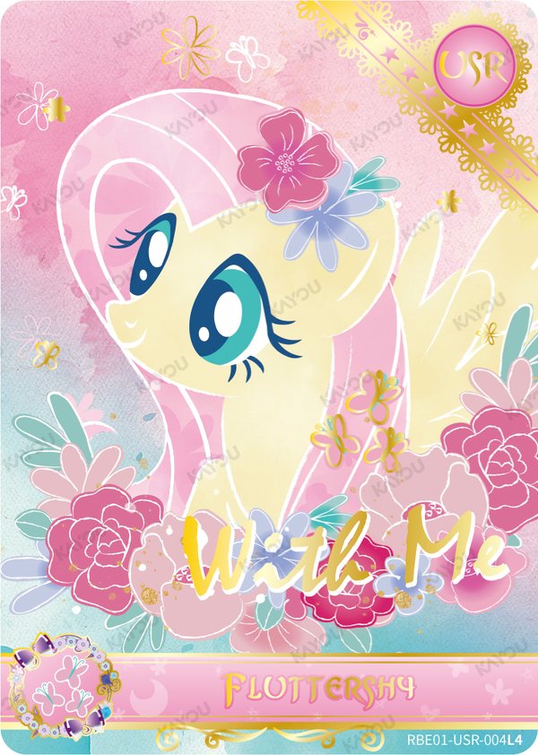 Fluttershy RBE01-USR-004L4 card from Rainbow Edition Series 1
