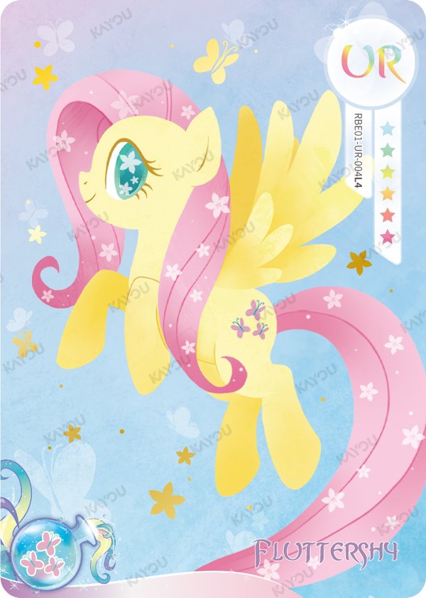 Fluttershy RBE01-UR-004L4 card from Rainbow Edition Series 1