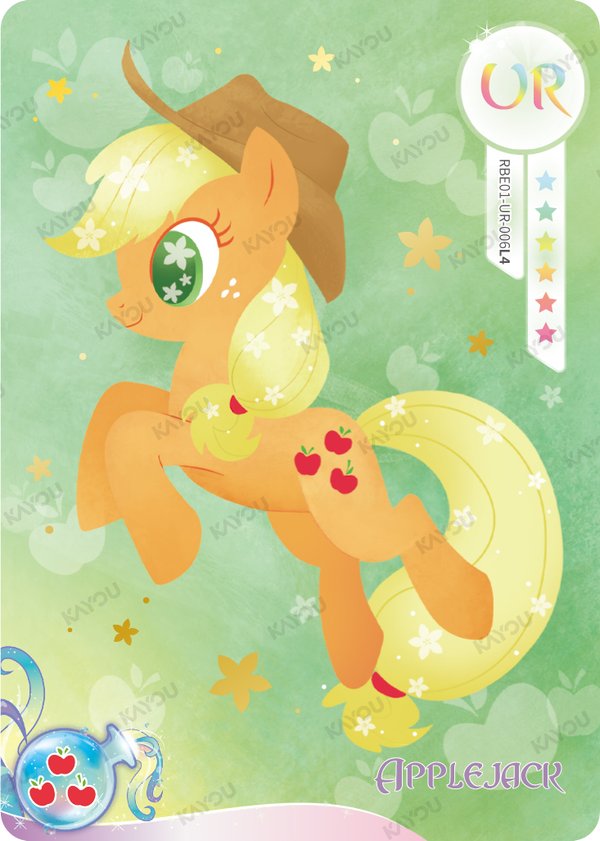 Applejack RBE01-UR-006L4 card from Rainbow Edition Series 1