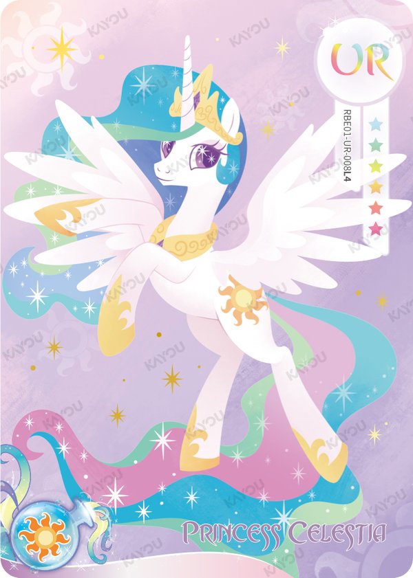 Princess Celestia RBE01-UR-008L4 card from Rainbow Edition Series 1