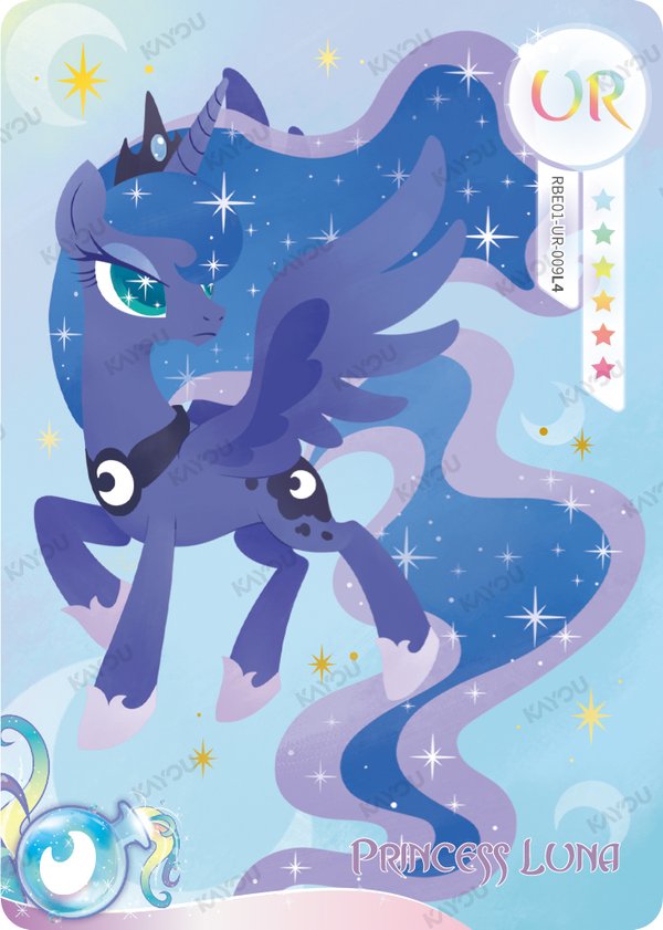 Princess Luna RBE01-UR-009L4 card from Rainbow Edition Series 1