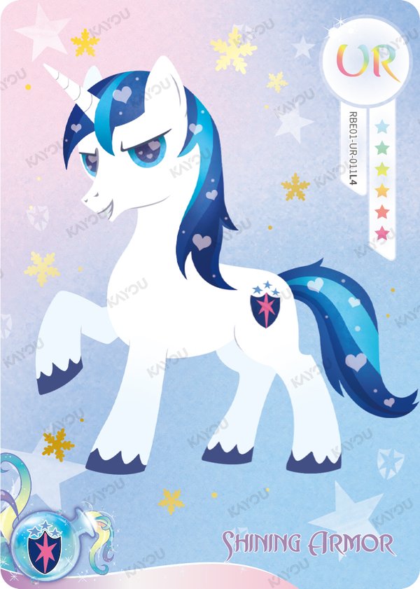 Shining Armor RBE01-UR-011L4 card from Rainbow Edition Series 1