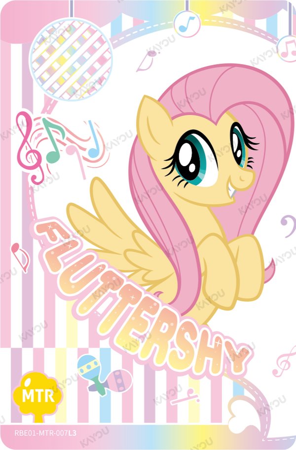 Fluttershy RBE01-MTR-007L3 card from Rainbow Edition Series 1