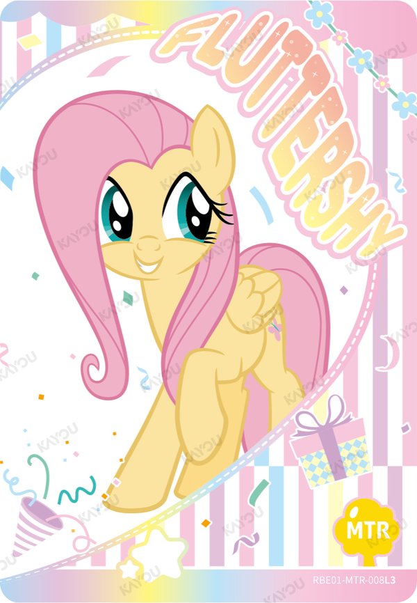 Fluttershy RBE01-MTR-008L3 card from Rainbow Edition Series 1