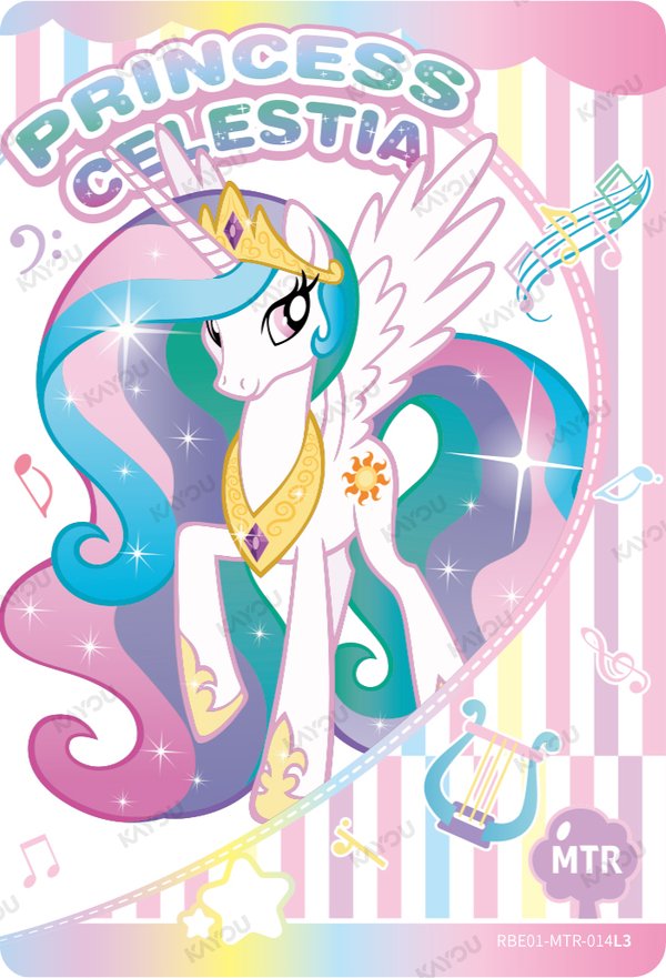 Princess Celestia RBE01-MTR-014L3 card from Rainbow Edition Series 1