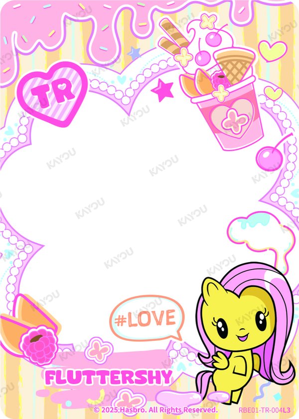 Fluttershy RBE01-TR-004L3 card from Rainbow Edition Series 1